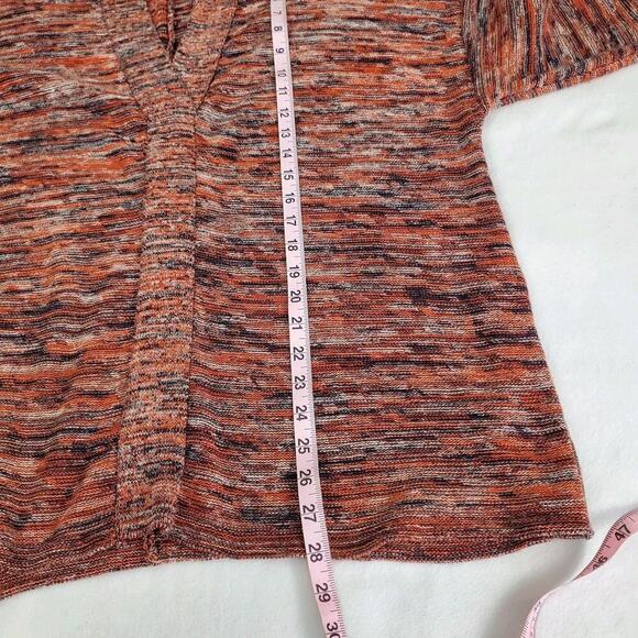 J. Jill Pure Jill Oversized Sweater Size Petite XS Space Dye V Neck Wide Sleeve - Picture 7 of 7